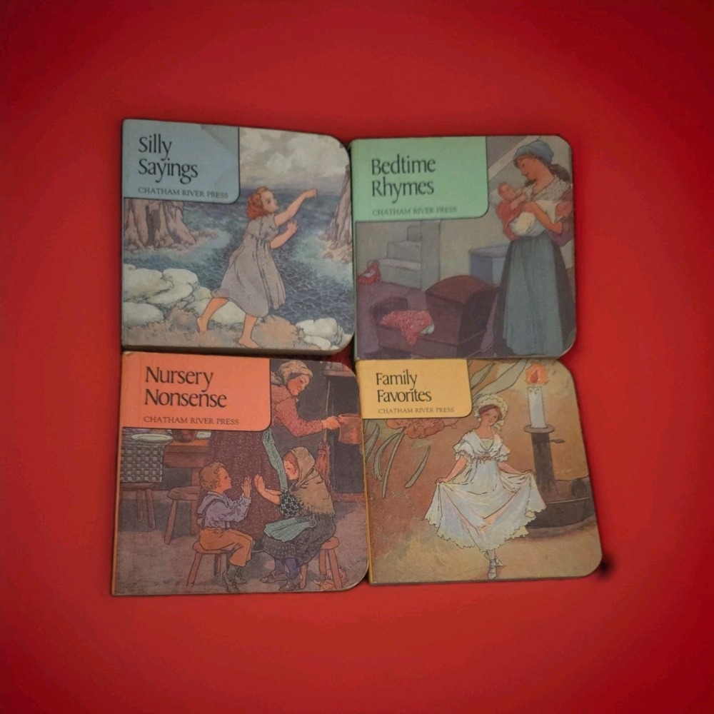 4 CHATHAM RIVER PRESS Mini Board Books , Rhymes, Sayings, Stories for Children